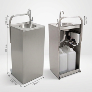 Évier de cuisine en acier inoxydable, lavabo portable pour cuisine extérieure, station de lavage des mains, évier mobile - Product Image 3
