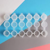 Mini Pots de peinture vides à 6 fentes, récipients pour bandes de peinture, avec couvercles, pour rangement, dessin, artisanat, à la maison, école, 12 pièces de 5ML