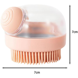 Nouvelle brosse de massage et de bain de luxe 2025 en silicone souple avec poils en caoutchouc et distributeur de shampoing pour chats, pour salle de bain et douche - Product Image 4