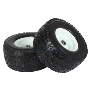 Pneus de tondeuse à gazon anti-crevaison 13x6.5-6 pouces avec roulement de 3/4 pouces, roues avant de tracteur de jardin, motif V-Turf - Product Image 3