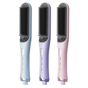 <span class=keywords><strong>Spazzola</strong></span> <span class=keywords><strong>Lisciante</strong></span> Elettrica <span class=keywords><strong>Ionica</strong></span> per Capelli, Pettine Riscaldante in Ceramica Anti-Crespo Regolabile, Portatile - Product Image 2