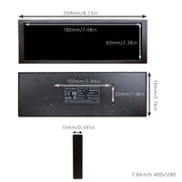 Écran LCD portable Vsdisplay Mini H/D USB-C 7,84 pouces 400x1280 étiré pour la surveillance des données du PC / Moniteur externe