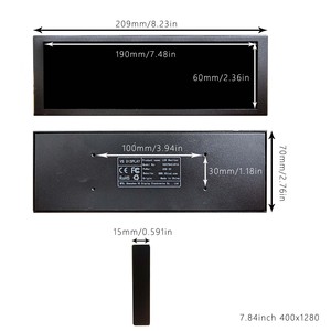 Vsdisplay Monitor esterno Stretch Bar Monitor secondario schermo 7.84 pollici 400x1280 Mini Monitor per Pc <span class=keywords><strong>CPU</strong></span> Temp Temp - Product Image 4