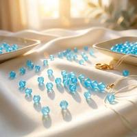 Perles à coudre YAXI de qualité supérieure, 4 mm, bicones, haute brillance, écologiques, durables, à 2 points, pour embellissement de vêtements, fourniture directe d'usine