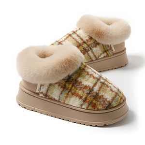Nouvelles pantoufles en coton pour femmes 2025 – Chaussons d'intérieur d'hiver avec semelle épaisse et velours chaud - Product Image 6