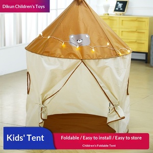 Tente de jeu intérieure pour enfants en tissu Oxford, style <span class=keywords><strong>yourte</strong></span> indienne, avec motif petit ours, pour garçons et filles, vente en gros transfrontalière - Product Image 5