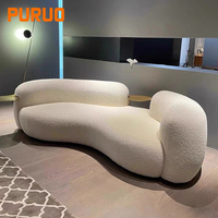 Puruo ensemble de canapés en cuir de luxe Offre Spéciale au design italien Villa Meubles design Canapé modulable moderne pour salon en forme de lune