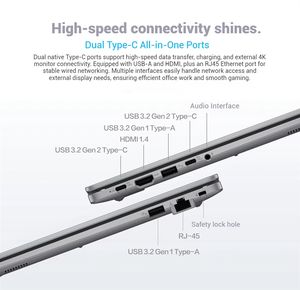 Portátil Exptertbook B6 <span class=keywords><strong>Core</strong></span> <span class=keywords><strong>i5</strong></span> 13420H 16G 1T, Ordenador Portátil Empresarial de 15.6 Pulgadas FHD para Juegos - Product Image 4