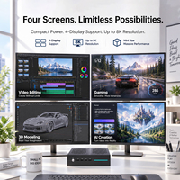 Mini PC Desktop Intel Core I7-14700F RTX 5060 Ti DDR5 Komputer Gaming dengan HDMI dan 3 Output DisplayPort untuk Pembuatan Konten