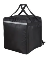 Folding insulated bags Thermal cooler food Delivery courier backpack with reflective strips