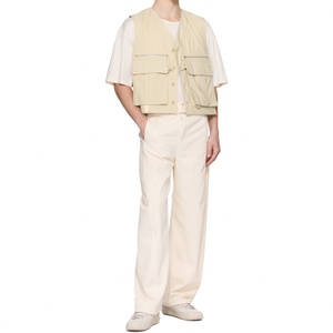 Chaleco de Algodón Ligero Personalizado, Color Beige, Resistente al Viento, con Múltiples Bolsillos con Cremallera, Chaleco Técnico Multifuncional para Pesca y Trabajo - Product Image 4