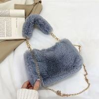 Sac à bandoulière en peluche, sac à main mignon en fausse fourrure, écologique, léger, pliable, durable, imperméable, sac fourre-tout décontracté pour femmes