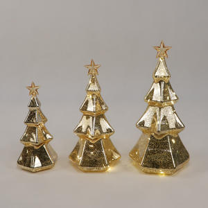 แสงสว่างหรูหราเครื่องประดับต้นคริสต์มาสประดิษฐ์บางท็อปเปอร์แก้วดาวพร้อมไฟ LED - Product Image 5