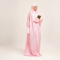 Ensemble de prière Mukena pour femmes, rose nuageux, vêtements modestes, vêtements islamiques