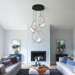 Candelabro Decorativo de Luxo Leve para Apartamento Estilo Chinês com Pássaros Personalizado - Product Image 2