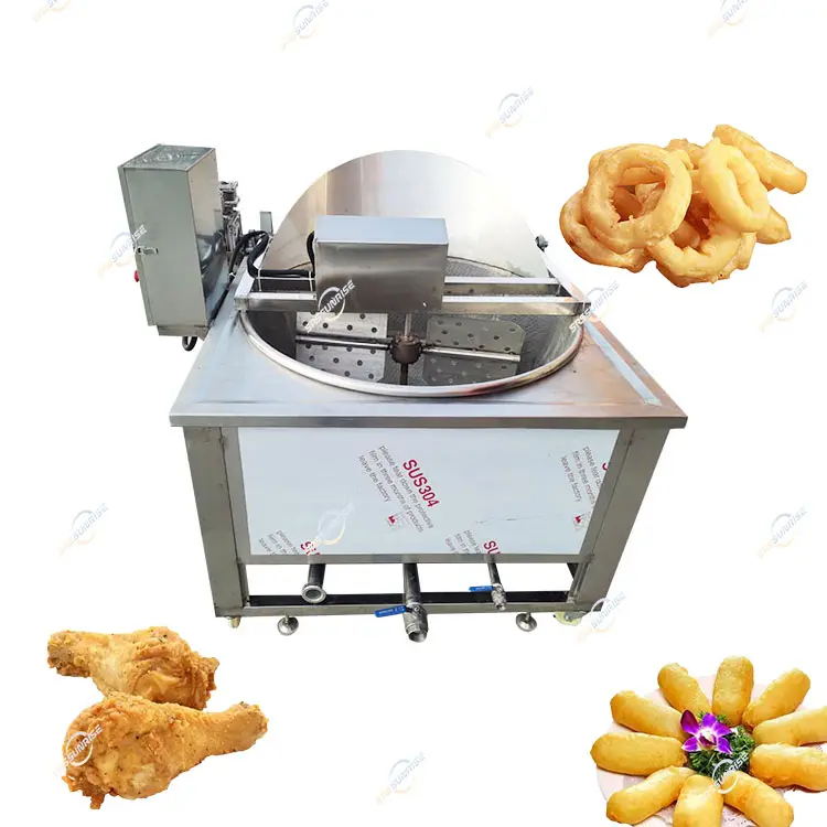 Automatic Round Fryer For Cooking Frying Chips Plantain Snack Fried Food Electrical Frying Machine