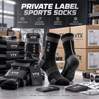 Chaussettes de sport personnalisées respirantes et rembourrées avec soutien de la voûte plantaire, chaussettes d'entraînement avec logo personnalisé, fabricant OEM ODM