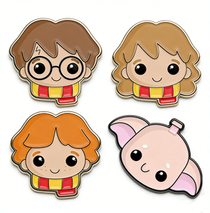 Pins de Solapa de Metal Esmaltado Personalizados con Personajes de Películas Creativas, Insignias de <span class=keywords><strong>Harry</strong></span> <span class=keywords><strong>Potter</strong></span>, Dibujos Animados - Product Image 4