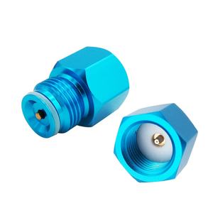 Convertisseurs .825"NGO 5/8-18UNF Adaptateur GPL en alliage d'aluminium 1500psi pour brassage maison et aquarium W21.8-14CGA320, 3/8-24UNF - Product Image 6