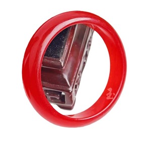 PFT Paloma de hielo Sangre Roja Cuarcita Jade Pulsera de hielo alto Jadeíta roja Tira plana Tira redonda Imitación Ágata roja Pulsera de jade - Product Image 5