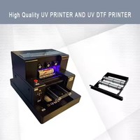 Impresora UV DTF A3, Mini Impresora de Inyección de Tinta de Cama Plana, Impresora de Fotos Multicolor Portátil para Imprimir en Películas, Adhesivos, Camisetas y Ropa