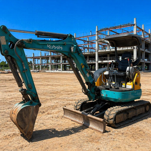 Miniexcavadora de orugas usada, modelo 2015, 95% nueva, 3 toneladas, con motor, caja de cambios, cucharón de 0.4m, potencia de 13.4kW e inspección por video. - Product Image 4