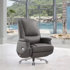 Silla reclinable eléctrica ejecutiva moderna-Soporte ortopédico de espuma viscoelástica Reposapiés extensible de inclinación automática - Product Image 5