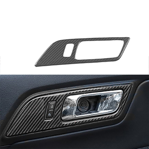Kits interiores de 4 agujeros de fibra de carbono, cubierta de salpicadero, embellecedores de Panel de puerta para Mustang 2015 + - Product Image 5