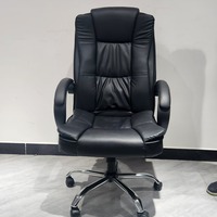 Chaise de bureau moderne en cuir avec dossier réglable pour usage domestique, chaise de bureau confortable avec réglage en hauteur