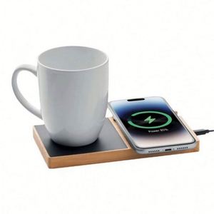Base de Carga Inalámbrica de Bambú con Logotipo Personalizado, Impresión UV, Tipo-C, Carga Rápida de 15W/10W/5W, Diseño Moderno, Regalo Promocional Empresarial para Teléfono - Product Image 5