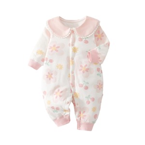 Combinaison en coton pour bébés filles, body tissé épais pour l'automne et l'hiver, à porter à l'intérieur ou à l'extérieur - Product Image 5