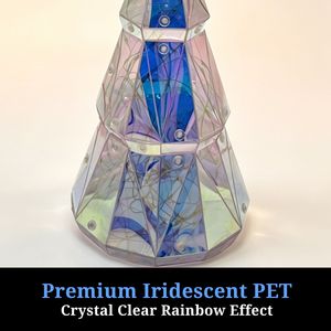 3D Pre-lit Christmas <b>Tree</b> 30cm Iridescent PET Xmas <b>Tree</b> Lamp Modern Luminous Ornament for Hotel Lobby Commercial Window Display - Product Image 4