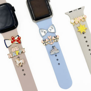 Breloques de bracelet de montre de dessin animé à la mode pour <span class=keywords><strong>Apple</strong></span> <span class=keywords><strong>Watch</strong></span>, clou décoratif pour montre intelligente, bracelets en Silicone - Product Image 2