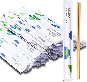 <span class=keywords><strong>Palillos</strong></span> Desechables de Bambú, 100 Juegos, Envueltos Individualmente, con Diseño Chino de la Suerte - Product Image 1