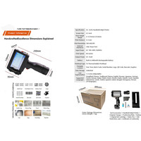 Imprimante jet d'encre portable à base d'eau, impression haute résolution de dates, logos, codes QR, images, numéros, boîtes d'emballage, plastiques