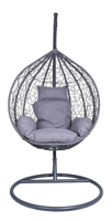 Fauteuil suspendu en métal de style moderne, mobilier de jardin extérieur avec support en rotin polyéthylène pour jardin et chambre