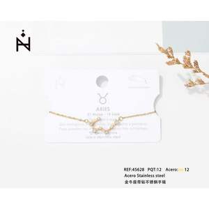 Bracelet en acier inoxydable Taurus avec diamants, style minimaliste, à porter tous les jours, unisexe - Product Image 1