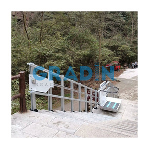 Ngoài trời nghiêng cầu thang thang nâng hàng hóa vận chuyển thang máy loại cong cầu thang thang thẳng cầu thang nghiêng nền tảng - Product Image 4