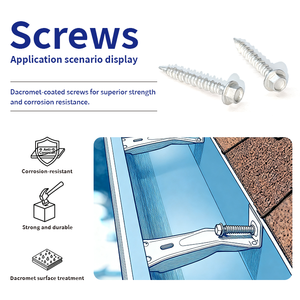 Vis autotaraudeuses revêtues Dacromet résistantes à la corrosion, attaches durables pour les applications en métal et en bois - Product Image 3