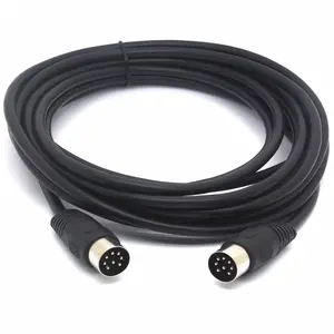 8 Pin DIN Male to 8 Pin DIN Male MIDI Extension Cable