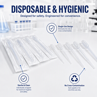 Embouts de micropipettes en plastique jetables, disponibles en différentes tailles, pipettes Pasteur jetables