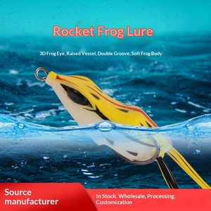 เหยื่อตกปลาแบบนิ่มรุ่นใหม่ Thunder Frog Rocket Lure  วัสดุ PVC  ไม่มีตะขอ สำหรับปลาดุก  ออกแบบเลียนแบบธรรมชาติ  ขายส่งจากผู้ผลิต - Product Image 1