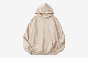 Autumn Casual Mens Hooded Sweatshirt Solid Cotton French Terry Pullover Oversized Hoodie For Daily Wear - Product Image 5