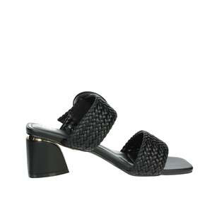 Sandali con Tacco da Donna Laura Biagiotti, Neri con Cinturino Intrecciato e Tacco Largo - Product Image 4