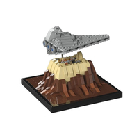 Goldmoc Star Mini Scale Toys Guerre MOC-47569 Destroyer Over Jedha Navire l'Empire Over Jedha City Building Blocks Toys