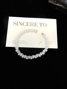 Parure di Lusso con Diamanti alla Moda in Oro Bianco 18k con Collana, Orecchini e Bracciale, Gioielli da Matrimonio per Fidanzamento e Regalo - Product Image 4