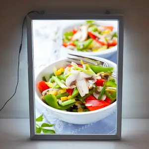 餐厅广告用发光二极管卡扣框架灯箱壁挂式菜单板