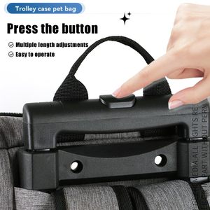Sac de transport pliable respirant pour animaux de compagnie en métal, plastique et polyester, avec fond rigide durable et fonction mains libres - Product Image 5