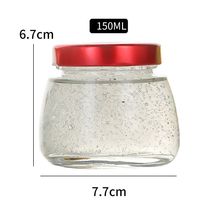 Toples penyimpanan makanan Mini, sarang burung tangki tertutup kaca madu dengan tutup logam 30ml 50ml 75ml 100ml 150ml