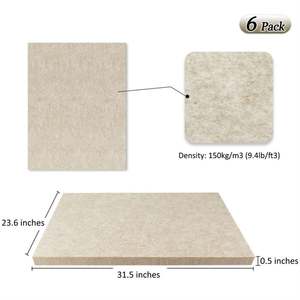 9MM 12MM 50MM espesor PET 2420*1220MM tamaño estudio acústico a prueba de sonido acolchado pared Panel de poliéster para Hoteles Diseño Gráfico - Product Image 2